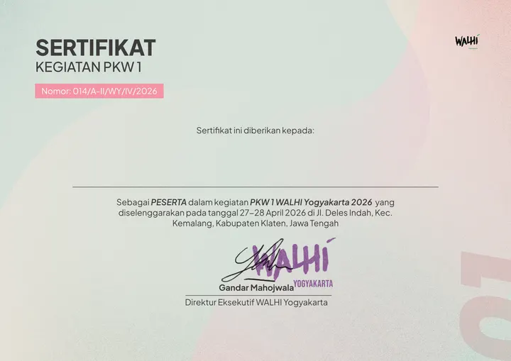 Desain sertifikat PKW 1 2026